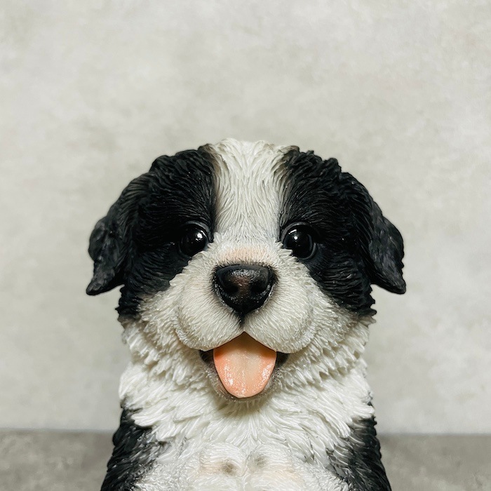 【新品大幅値下げ】ボーダーコリー犬置き物フェイクファー素材8320円→6170円 新品大幅値下げ】ボーダーコリー犬置き物フェイクファー素材8320