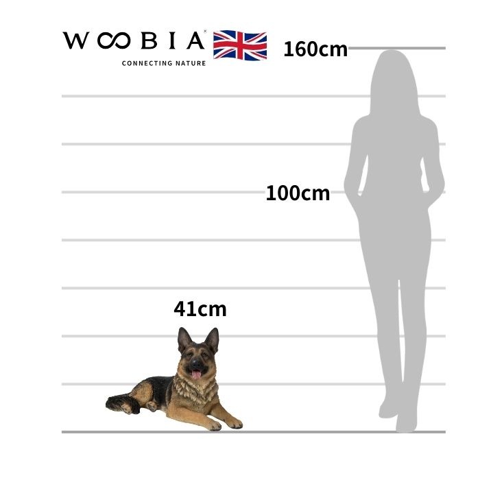 置物 うつぶせジャーマンシェパード 犬 イヌ 高さ41cm woobia ウービア