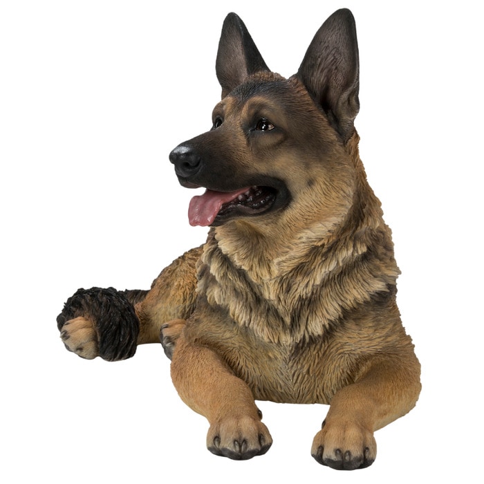 置物 うつぶせジャーマンシェパード 犬 イヌ 高さ41cm woobia ウービア