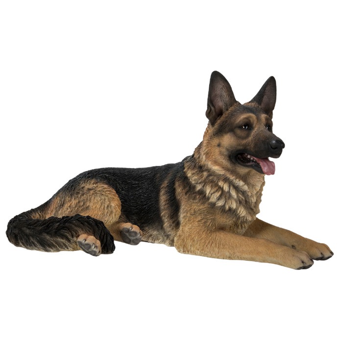 置物 うつぶせジャーマンシェパード 犬 イヌ 高さ41cm woobia ウービア