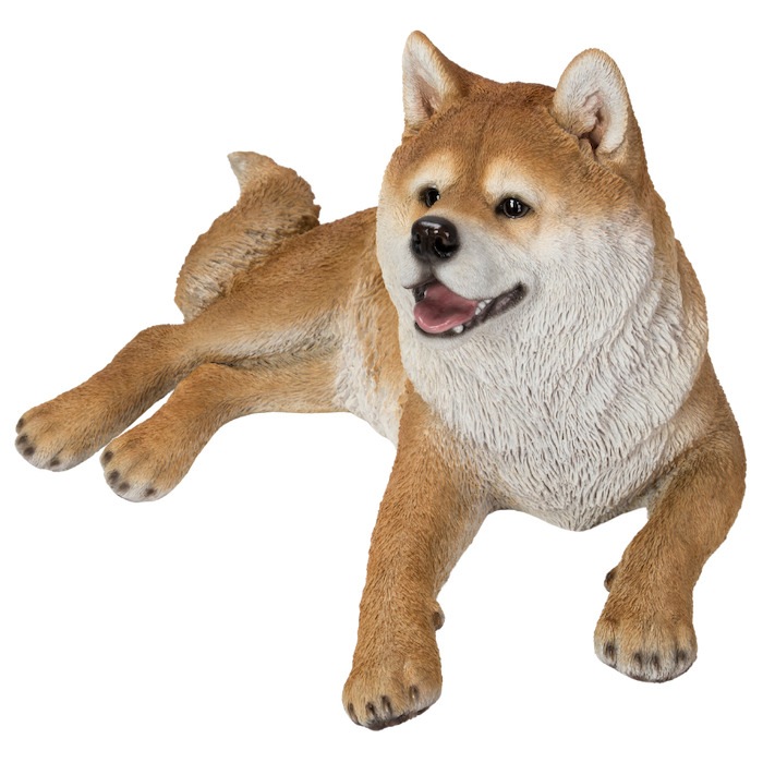 犬 置物 大きい うつぶせ秋田犬 特大 横幅57cm woobia ウービア