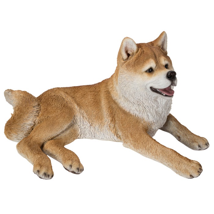 犬 置物 大きい うつぶせ秋田犬 特大 横幅57cm woobia ウービア