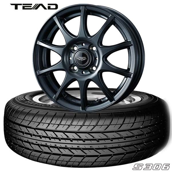 限定1set｜155/65R14 75H｜ヨコハマ S306 & TEAD HG｜タイヤホイール4