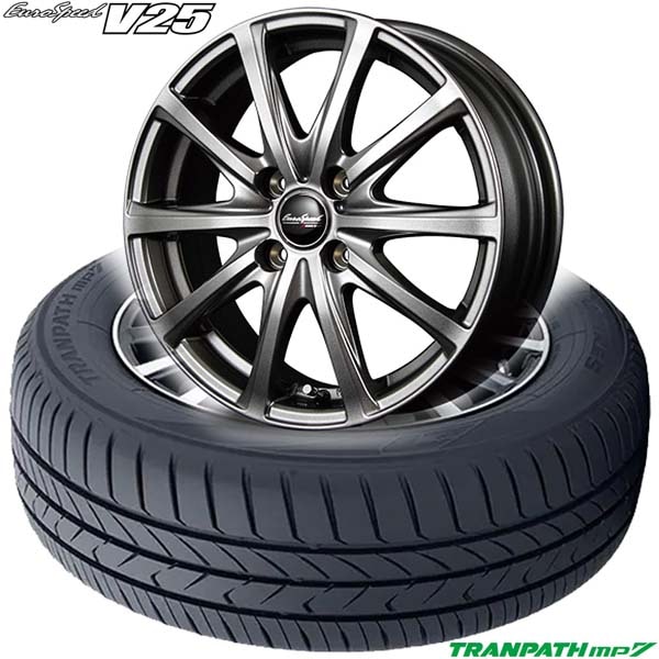 ߥ˥Хѡ165/65R14 79H TRANPATH mp7 & EuroSpeed V25åۥ4ܥå