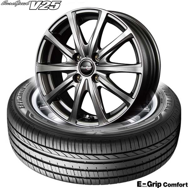 送料込175/65R15グッドイヤーEfficientGripECOホイール4穴 グッドイヤー 175/65R15 サマータイヤ ホイールセット GOODYEAR