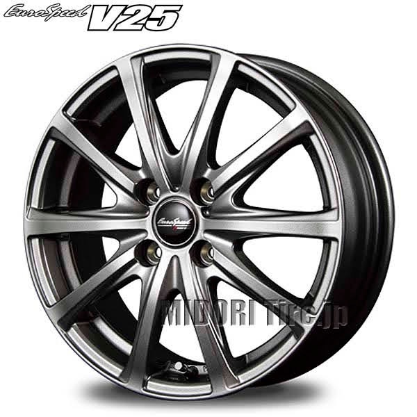 EuroSpeed/V25 モコ 33系 アルミホイール 4本セット MID ユーロスピード V25 アルミホイール 1本 モコ 33系(12×4J 4-100