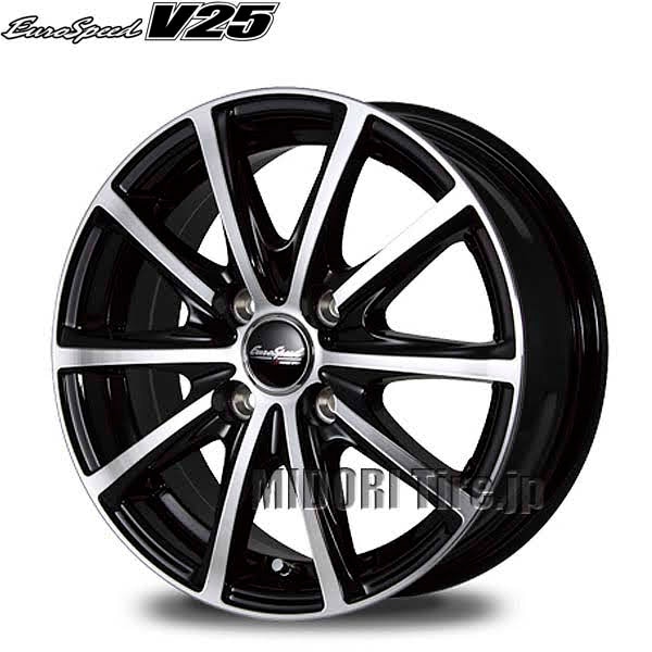 EuroSpeed/V25 モコ 33系 アルミホイール 4本セット MID ユーロスピード V25 アルミホイール 1本 モコ 33系(12×4J 4-100
