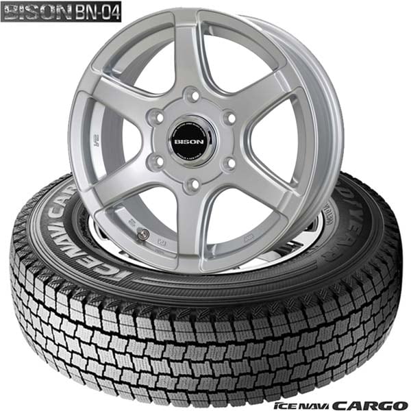 �ϥ���������195/80R15 107L��4�ܥ��åȡӡå��åɥ��䡼ICE NAVI CARGO & BISON BN-04�å����åɥ쥹��������ۥ����륻�å�