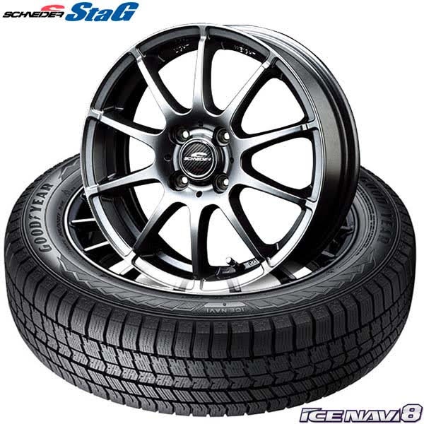 165/55R15 75Q〈4本セット〉｜グッドイヤーICE NAVI 8 & SCHNEDER StaG