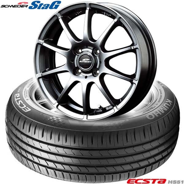 165/55R15 75V �å���� ECSTA HS51�ҥ������� HS51�� ��SCHNEIDER StaG�ҥ���ʥ����� �����å��ӡ÷ڼ�ư���ѡå�����ۥ�����4�ܥ��å�