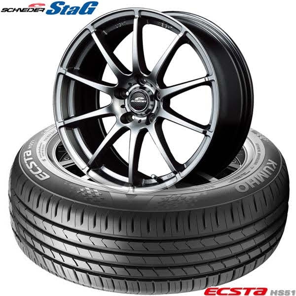 225/50R16 92W�å���� ECSTA HS51�ҥ������� HS51�� ��SCHNEIDER StaG�ҥ���ʥ����� �����å��ӡå�����ۥ�����4�ܥ��å�