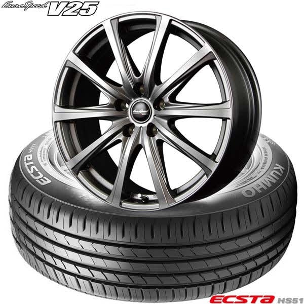 225/50R16 92W�å���� ECSTA HS51�ҥ������� HS51�� ��EuroSpeed V25�ҥ桼�����ԡ��� V25�ӡå�����ۥ�����4�ܥ��å�