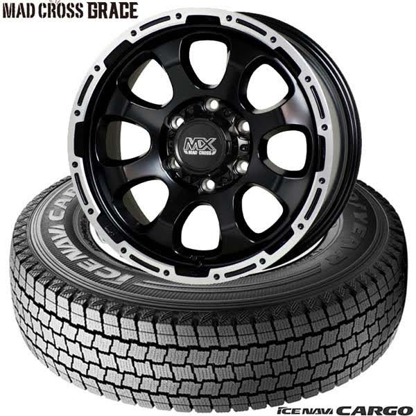 �ϥ���������195/80R15 107L��4�ܥ��åȡӡå��åɥ��䡼ICE NAVI CARGO & MAD CROSS GRACE�å����åɥ쥹��������ۥ����륻�å�