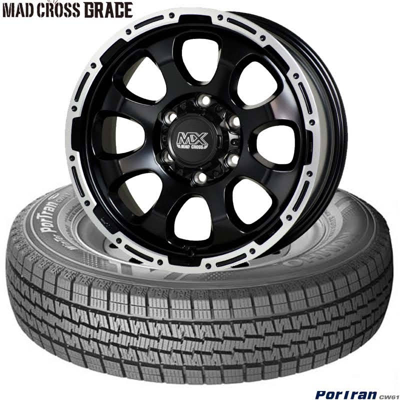 ϥ195/80R15 107L4ܥåȡӡå Winter PortTran CW61 & MAD CROSS GRACEååɥ쥹ۥ륻å