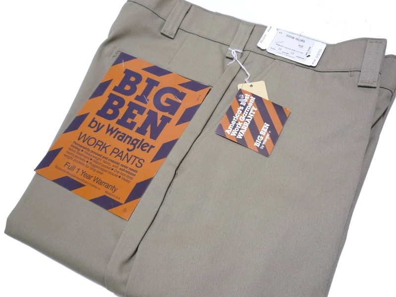 70～80's BIG BEN by Wrangler ワークパンツ | DEAD STOCK -デッド
