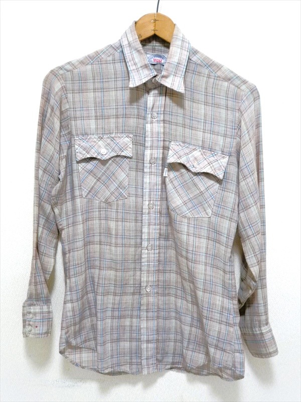 激レアVintage！LEVI'Sリーバイスロゴ総柄長袖シャツ