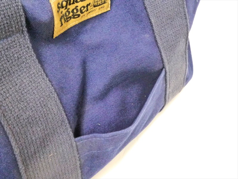 80's square rigger by LANDS' END キャンバス地 ボストンバッグ