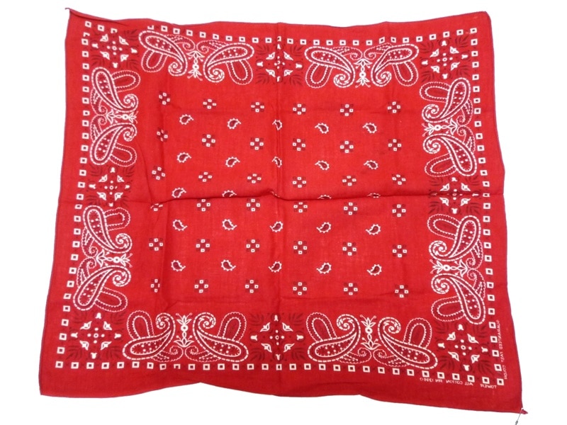 60's GUARANTEED FAST COLOR TOWER レッド ペイズリー柄 | ACCESSORY