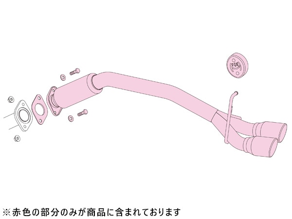 フジツボ マフラー A-K エーケー L575S ムーヴ コンテ カスタム NA 2WD