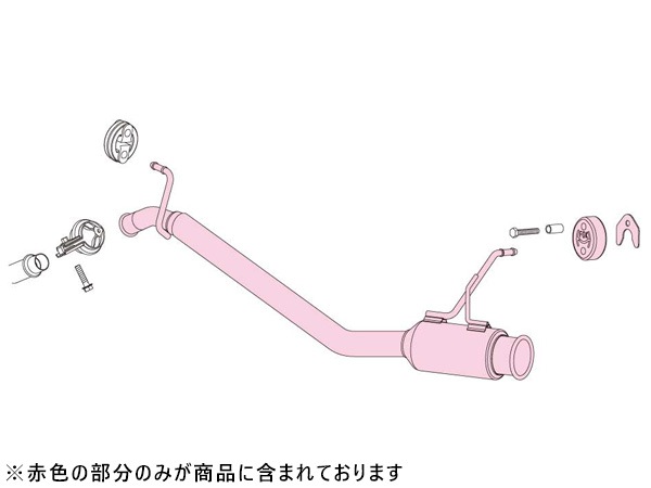 MH23SワゴンR フジツボマフラー　テール部のみ MH23S ワゴンR スティングレー ターボ 2WD (WAGON R)|FUJITSUBO