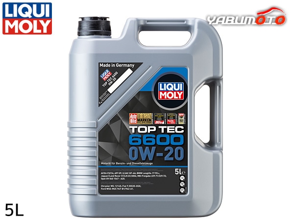 リキモリ エンジンオイル トップテック6600 0W20 0W-20 5L API