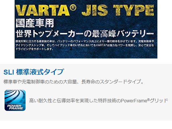 VARTA シルバー ダイナミック バッテリー Q-90R 115D23R アイドリング