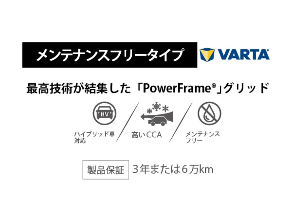 VARTA シルバー ダイナミック HV バッテリー S46B24R ハイブリッド車