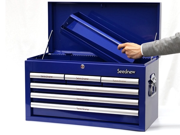 Seednew 工具箱 チェスト 青 ブルー 6段引出し S-R906B 工具 収納 整理