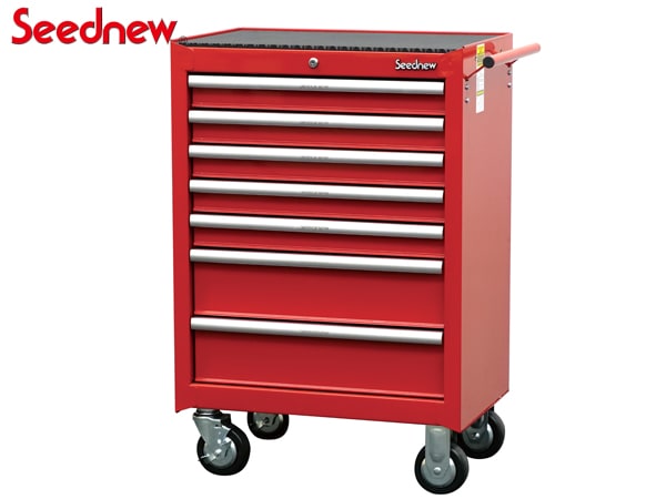 Seednew ローラーキャビネット 赤 レッド 7段引出し S-R907 シーズ
