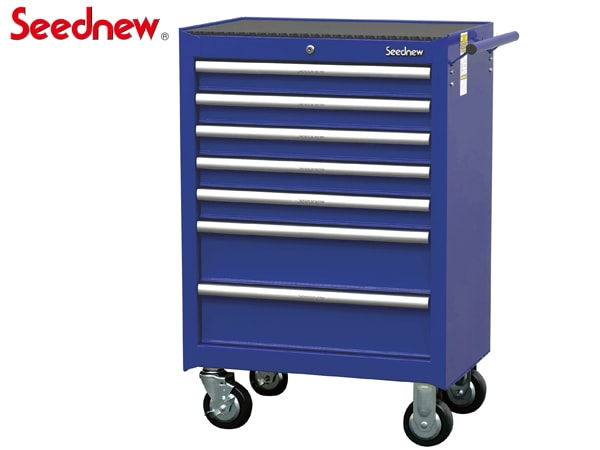 Seednew ローラーキャビネット 青 ブルー 7段引出し S-R907-B シーズ