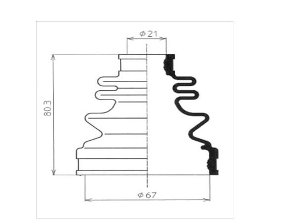 ＫＥＩ TA-HN22S 左Fドライブシャフト