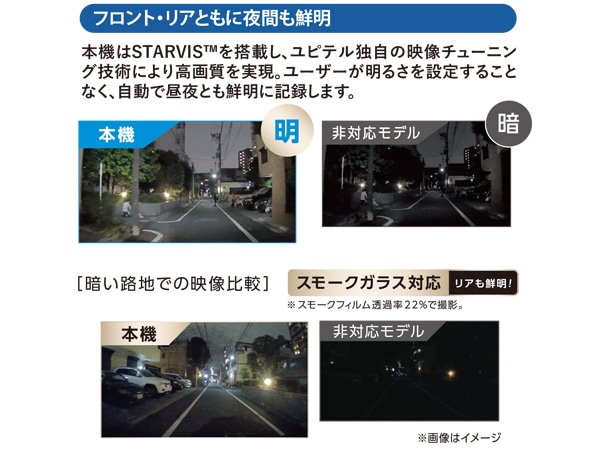 ユピテル 前後2カメラ ドライブレコーダー SN-TW9993d FULL HD 200万