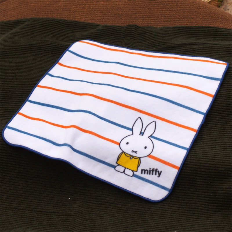 [140935S11] Made in IMABARI ミニハンカチ ミッフィー ボーダー [miffy][Dick Bruna] 今治タオル・ブランド認定製品