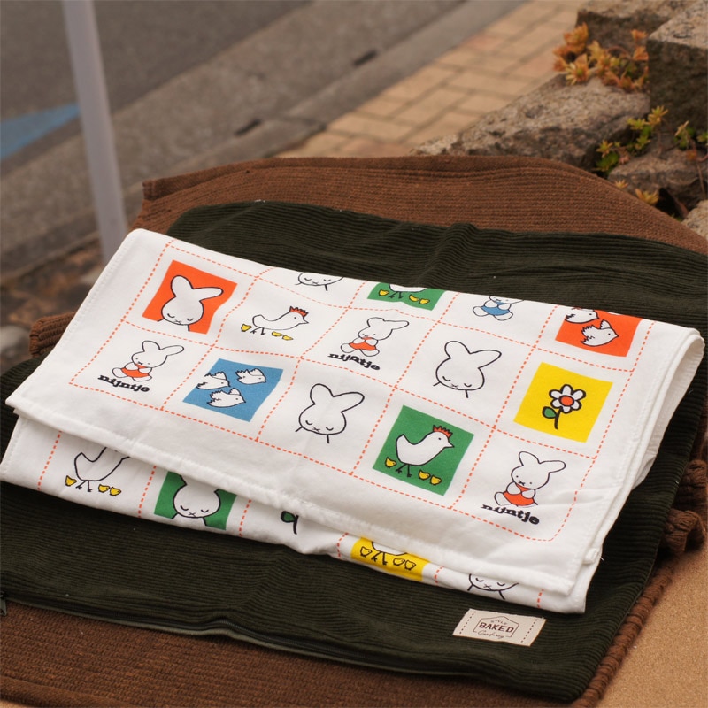 [140954S01] Made in IMABARI ミニバスタオル ミッフィー ステッチ [miffy][Dick Bruna] 今治タオル・ブランド認定製品