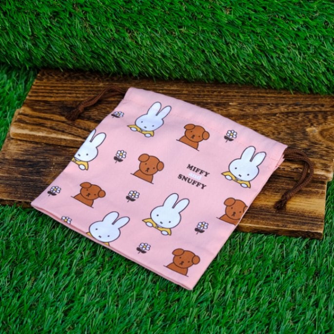 [MF789B] 巾着袋B ミッフィー and スナッフィー ピンク [miffy][Dick Bruna]