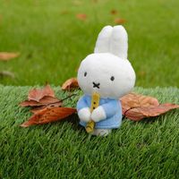 ミッフィー　miffy アクリルキーホルダー　マスコットぬいぐるみ　ハンカチ 当店オリジナル】 ミッフィー マスコットキーチェーン グレー