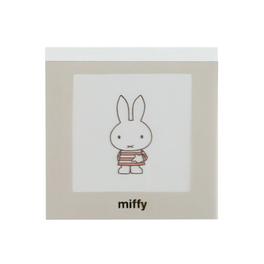 [BM-430] スクエアメモパッド ミッフィーベーシック ベージュ [miffy][Dick Bruna]