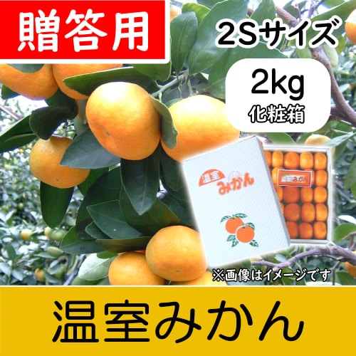 【南三重産】【化粧箱入】温室みかん_贈答用2Sサイズ_2kg(H-83)～夏の贈り物に～