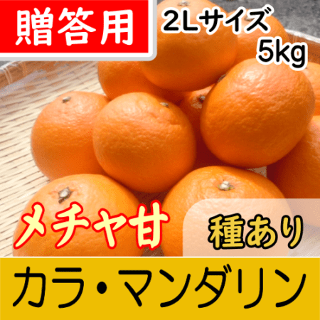 【南三重産】メチャ甘★カラ・マンダリン_贈答用2Lサイズ_5kg～果汁たっぷり！春のみかん～