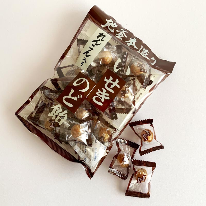 いせき のど飴 れんこん入り 10袋 地釜本造り飴 □井関食品