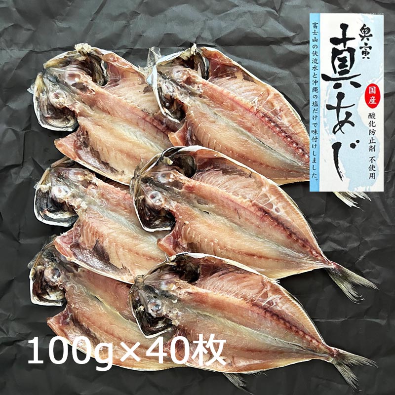 アジ開き 長崎県産 100g×40枚【冷凍】《バルク 業務用/まとめ買い用