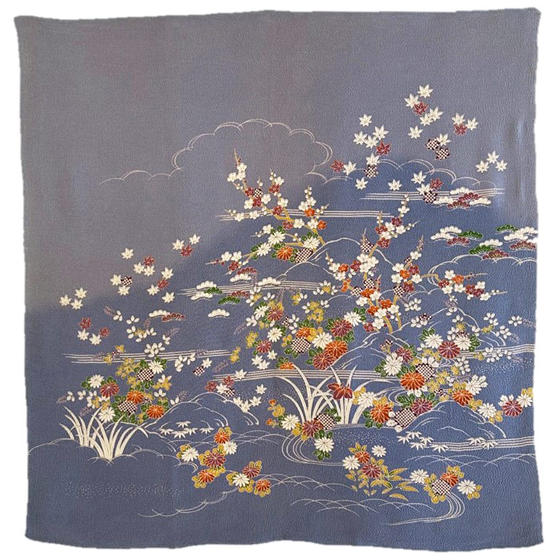 正絹　ゆたん　風呂敷 楽天市場】紺 ちりめん 正絹 風呂敷 丹後ちりめん 68cm