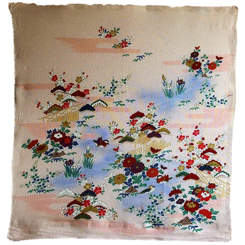 加賀友禅 風呂敷 土田双園 風呂敷 100cm 加賀友禅 風呂敷 絹100%