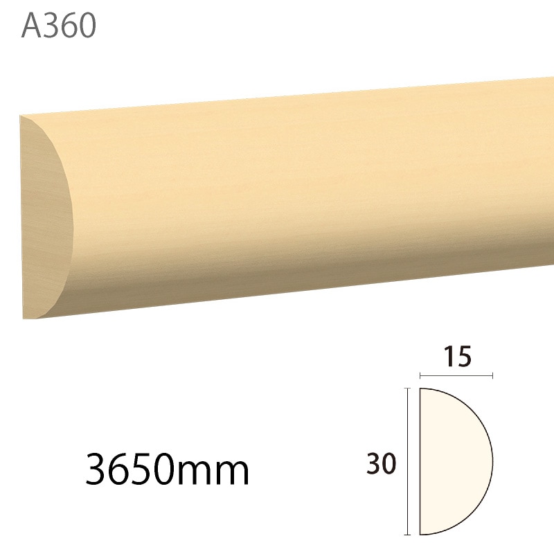 A360WCO：サンメント ［30×15］ 3650mm （ホワイトチェリーオーク