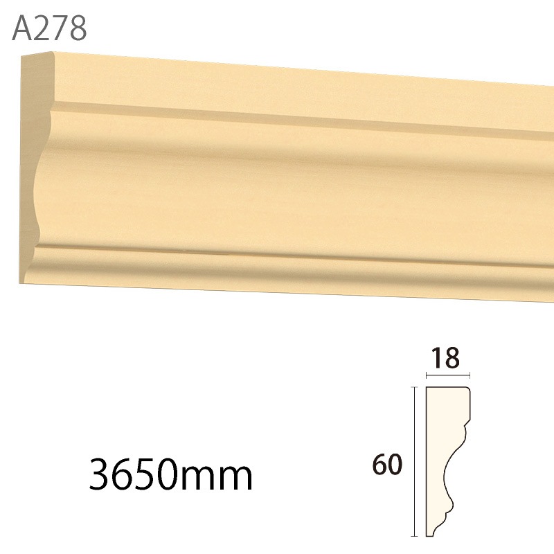 A278WCO：サンメント ［60×18］ 3650mm （ホワイトチェリーオーク