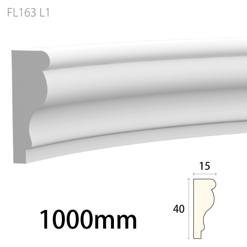 FL163L 1：フレキサンメント ［40×15］ 1000mm（PVC） │ みはしプロ