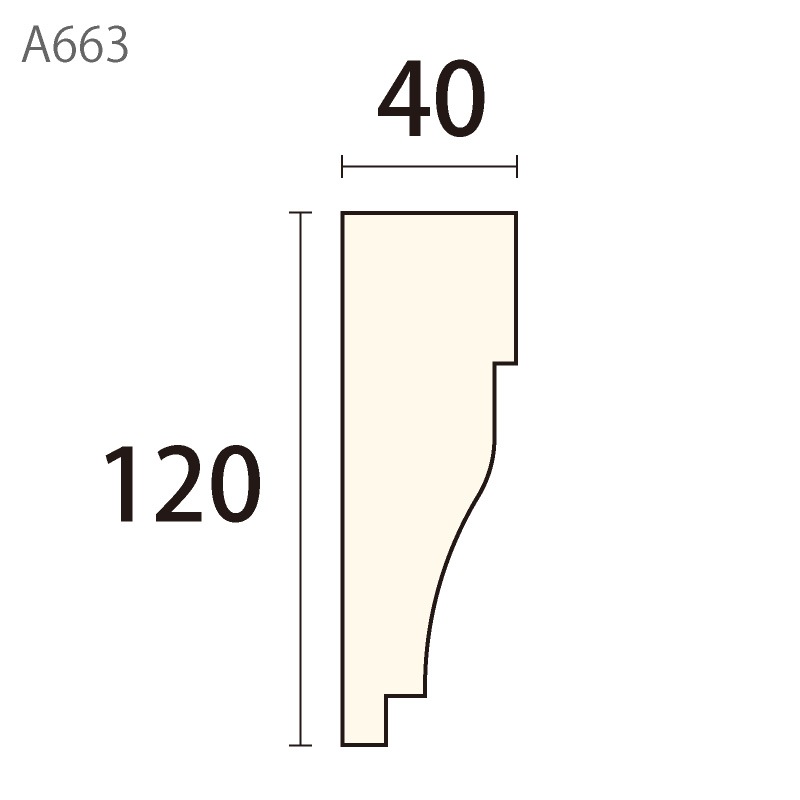 A663SWCO��������� ��120��40�� 2400mm �ʥۥ磻�ȥ����꡼��������