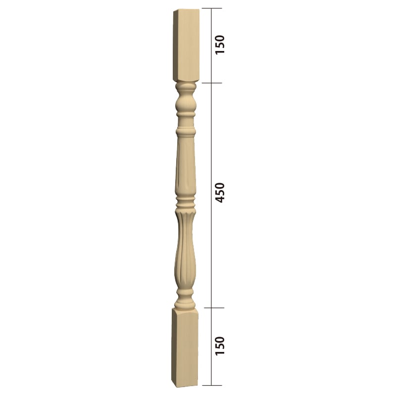 PLL3BN：木製輸入ピューラ／子柱 45×45×750mm （ブナ） │ みはしプロ