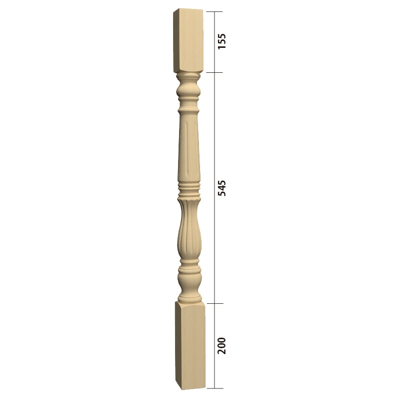 PLL6BN：木製輸入ピューラ／子柱 60×60×900mm （ブナ） │ みはしプロ