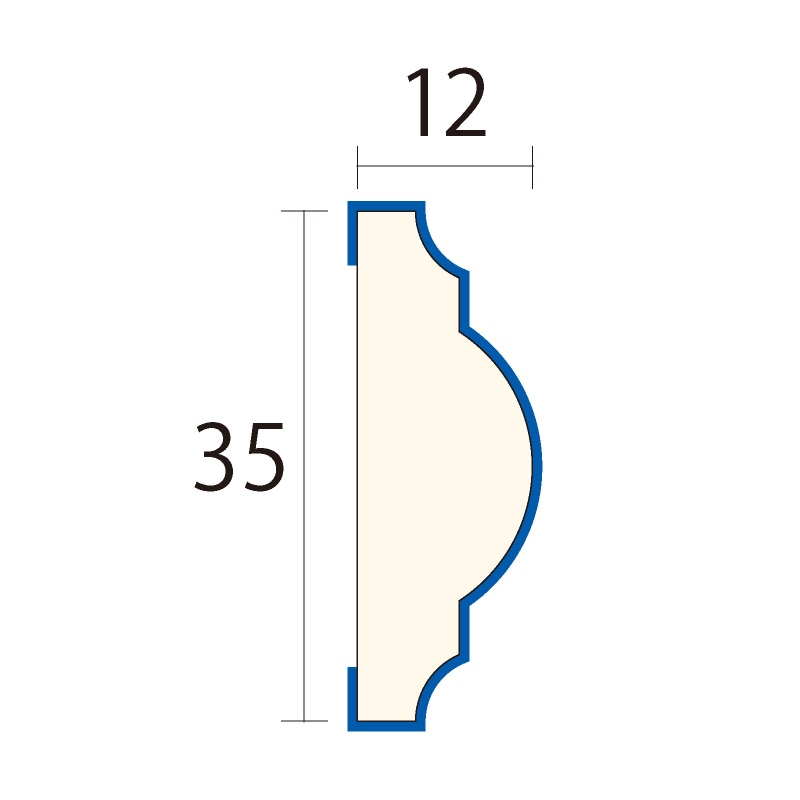 WR339**：木製ハイラップ ［35×12］ 3600mm │ みはしプロ（みはし株式